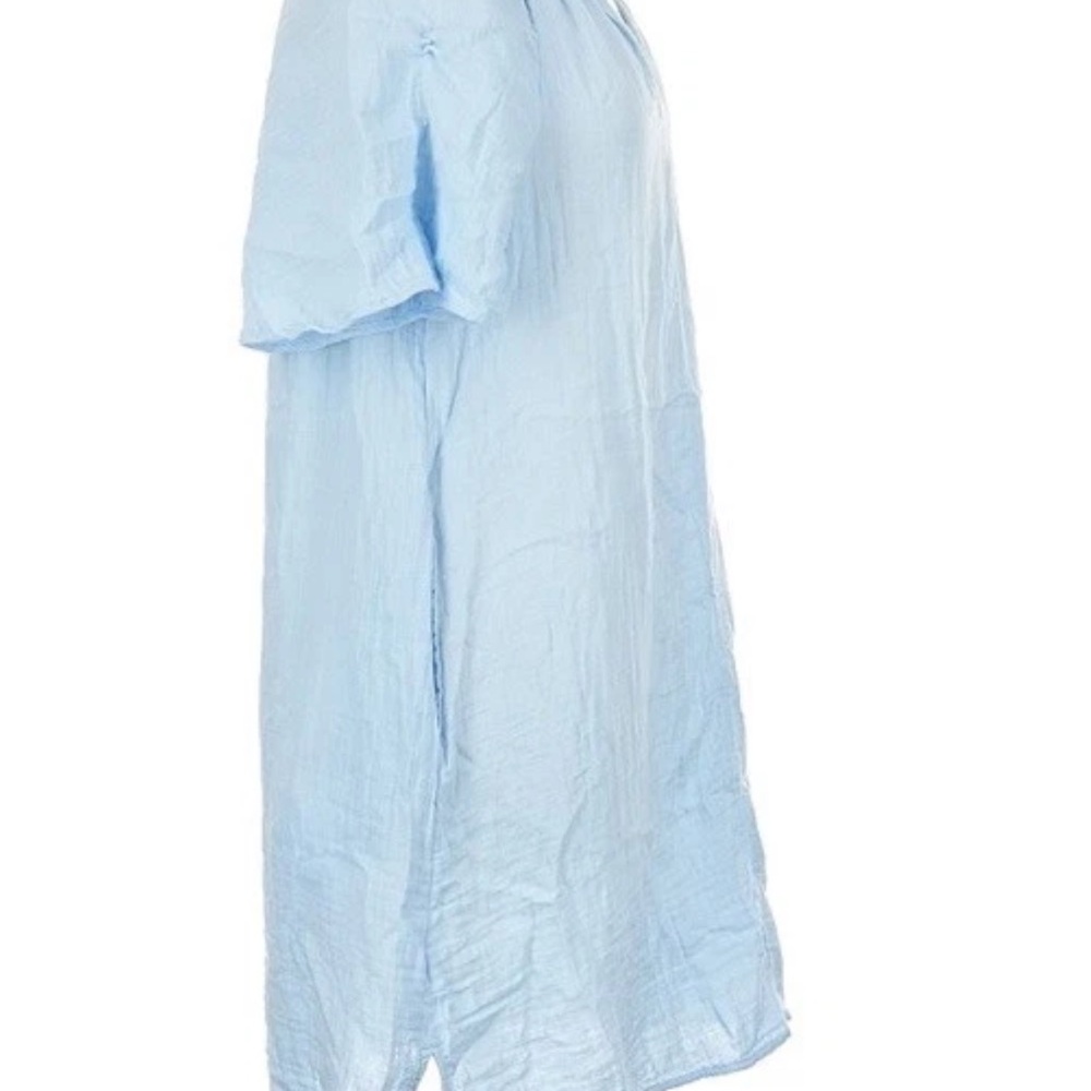 Old Navy collared dress light blue side pockets  plus size 2x 100% cotton. - Picture 3 of 4